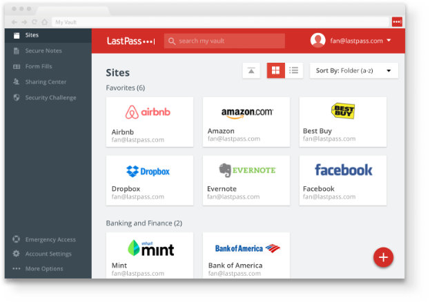 Jedním z rozšířených správců hesel je LastPass