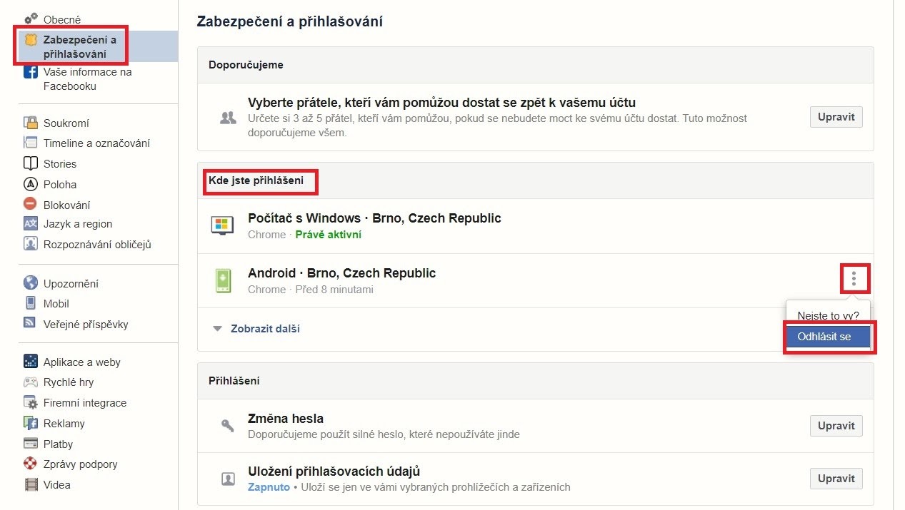 Jak obnovit napadený Facebook?